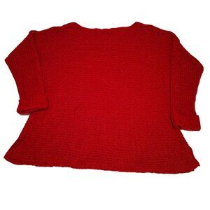Women's Joe Fresh Sweater, 3/4 Length Sleeve, Red, XS